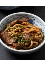 Chili garlic beef udon