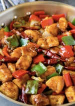 Kip Sichuan zwarte pepersaus